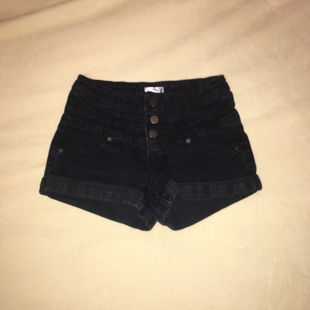 black shorts